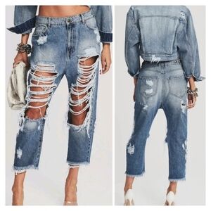 SER.O.YA Omar Drop Crotch Boyfriend Jeans Size 26